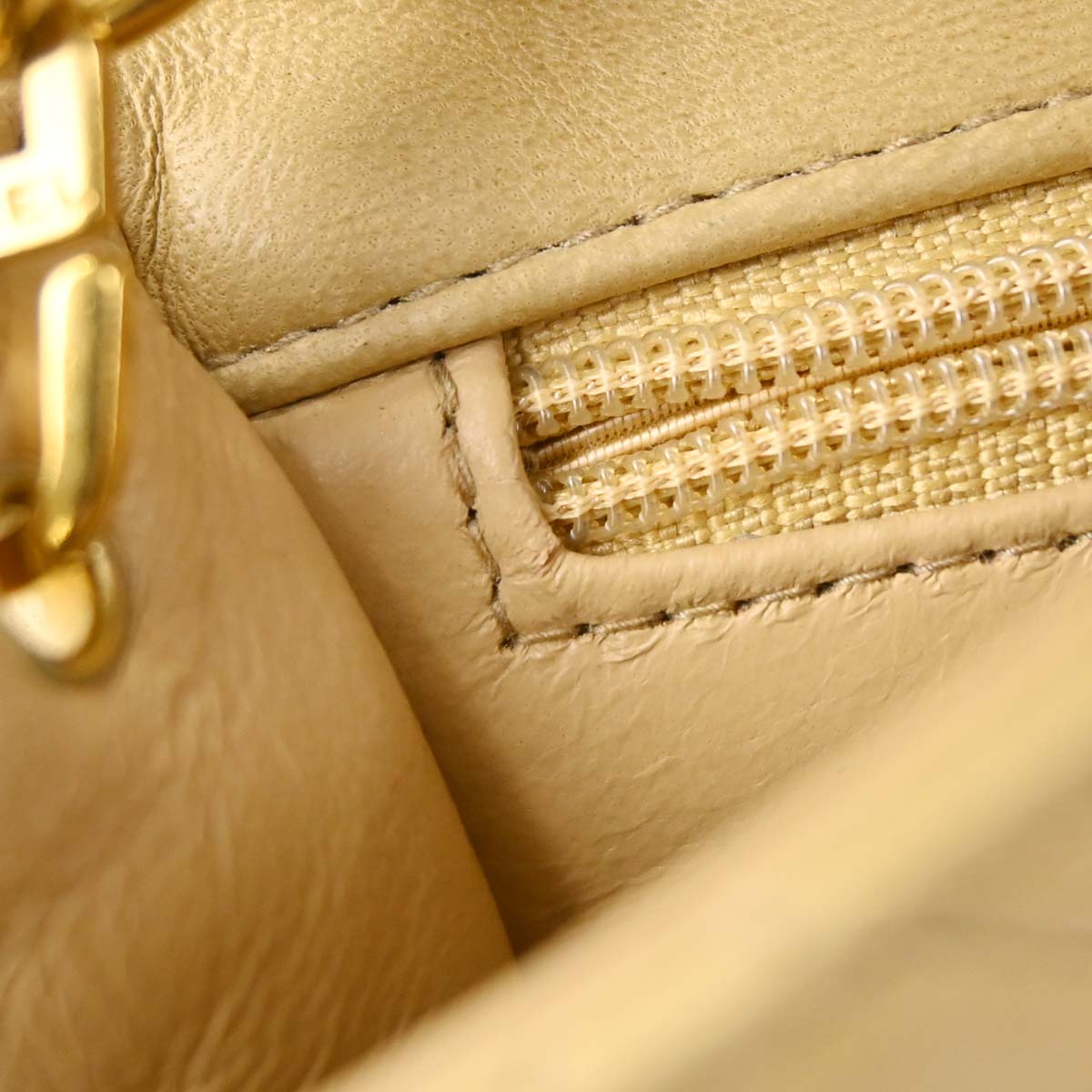 Chanel Beige Lambskin Mini Classic Square Flap Shoulder Bag 17