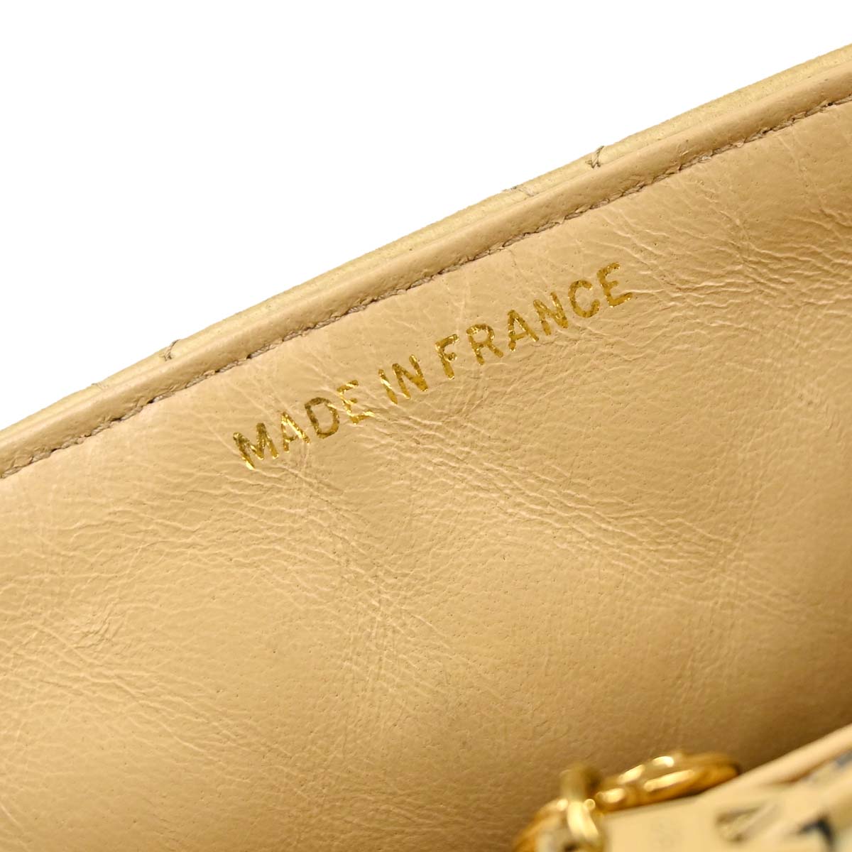 Chanel Beige Lambskin Mini Classic Square Flap Shoulder Bag 17