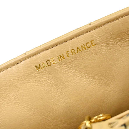 Chanel Beige Lambskin Mini Classic Square Flap Shoulder Bag 17