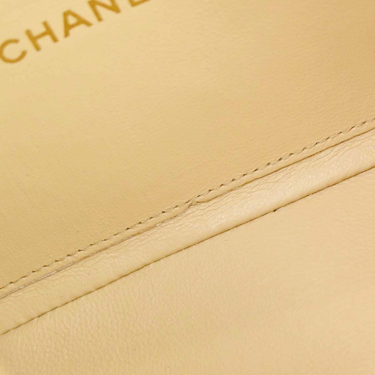 Chanel Beige Lambskin Mini Classic Square Flap Shoulder Bag 17