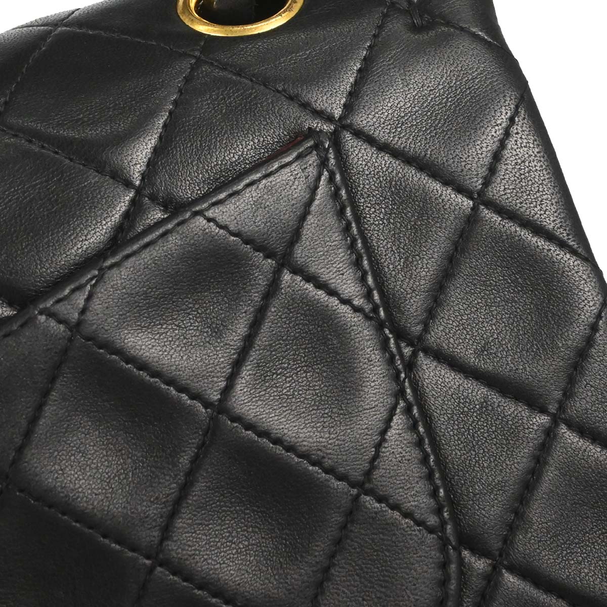Chanel 1996-1997 Black Lambskin Small Classic Double Flap Shoulder Bag