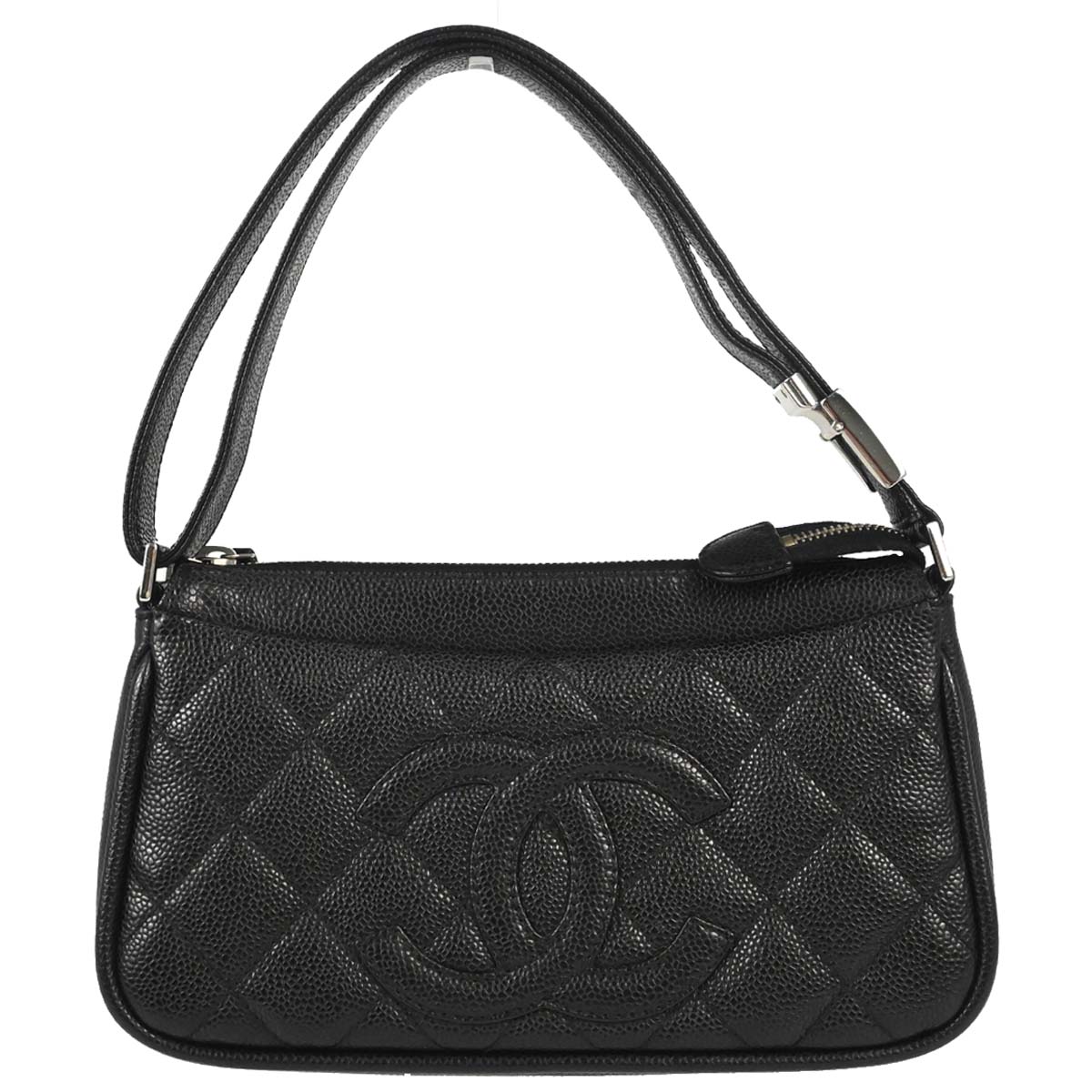 Chanel 2006-2008 Black Caviar Skin Handbag