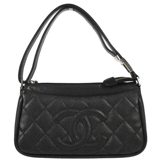 Chanel 2006-2008 Black Caviar Skin Handbag