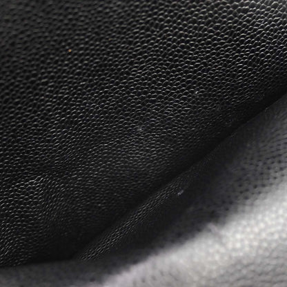 Chanel 2014 Black Caviar Skin Medium Classic Double Flap Shoulder Bag