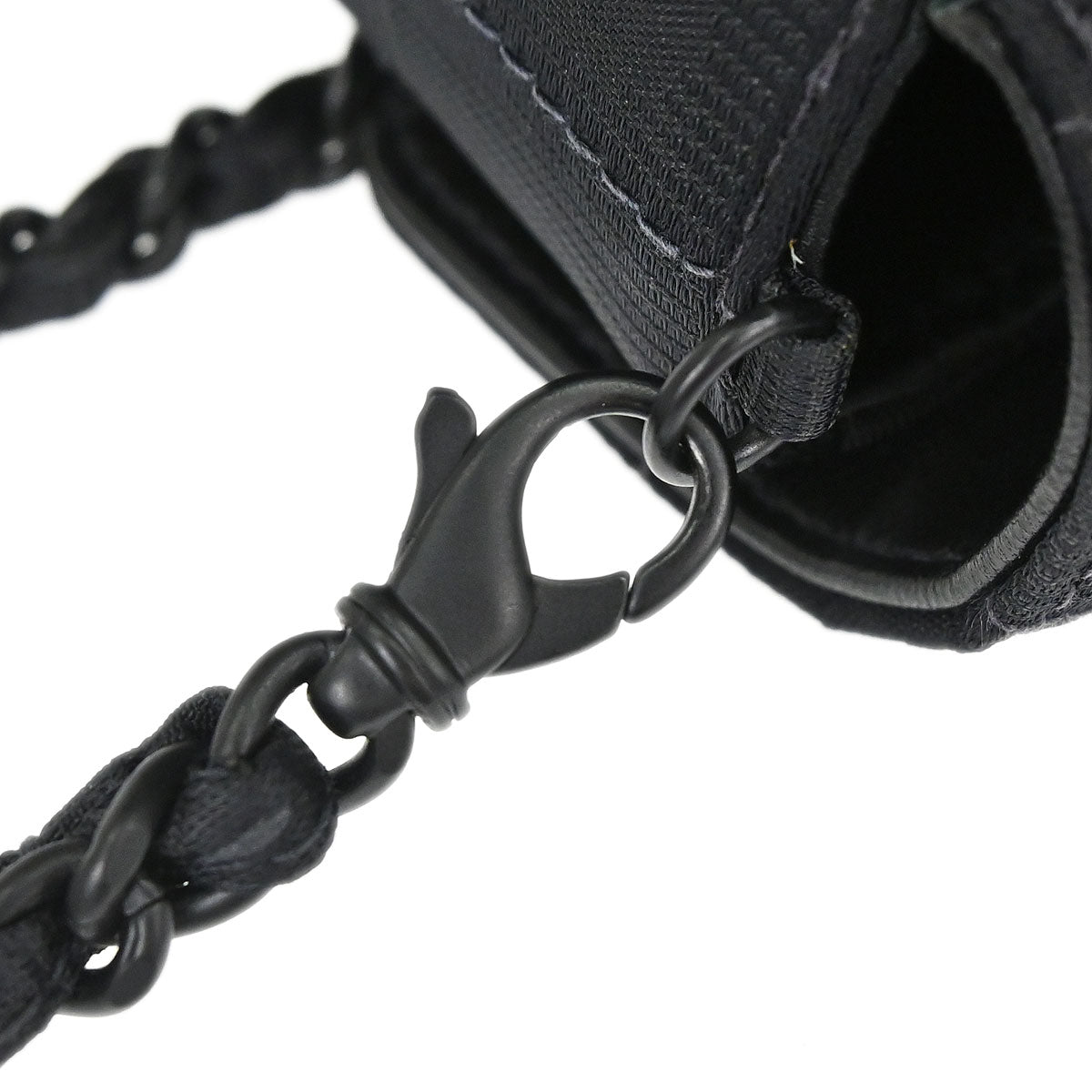 Chanel 2002-2003 Black Jacquard Nylon Travel Line East West Shoulder Bag