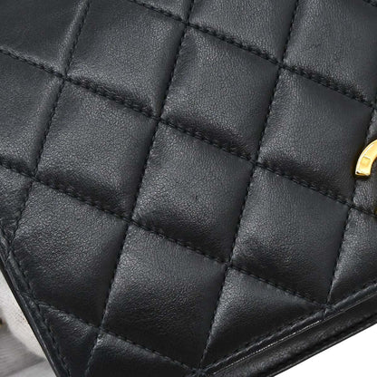 Chanel Black Lambskin Turnlock Mini Full Flap Shoulder Bag