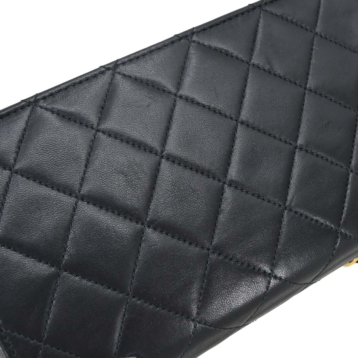 Chanel Black Lambskin Turnlock Mini Full Flap Shoulder Bag