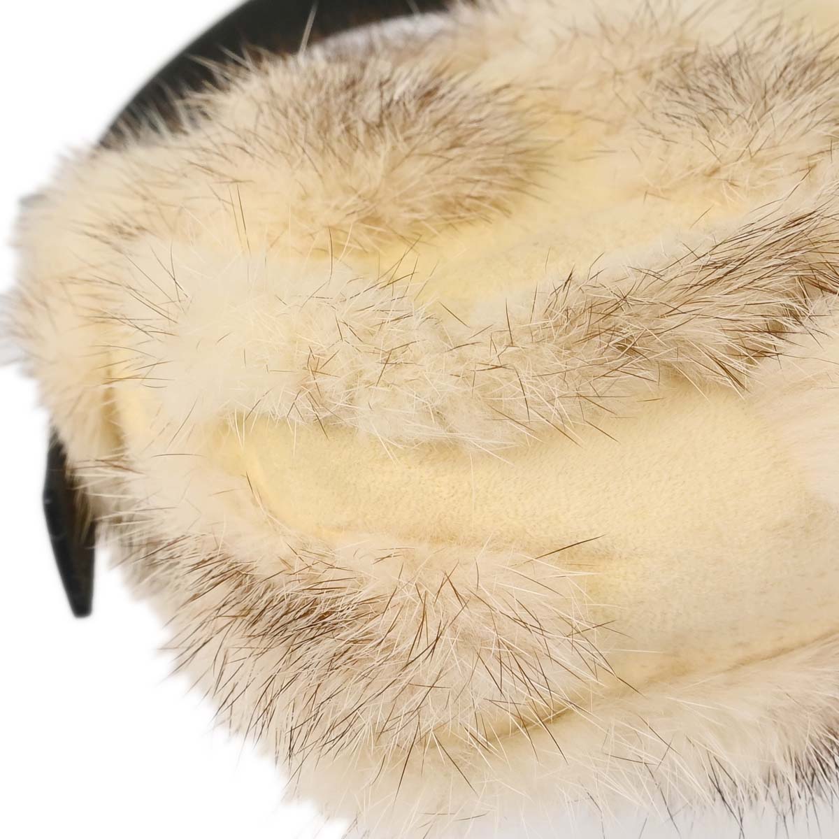 Fendi Ivory Fur Baguette Handbag