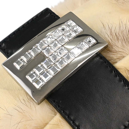 Fendi Ivory Fur Baguette Handbag
