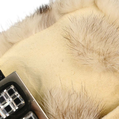 Fendi Ivory Fur Baguette Handbag