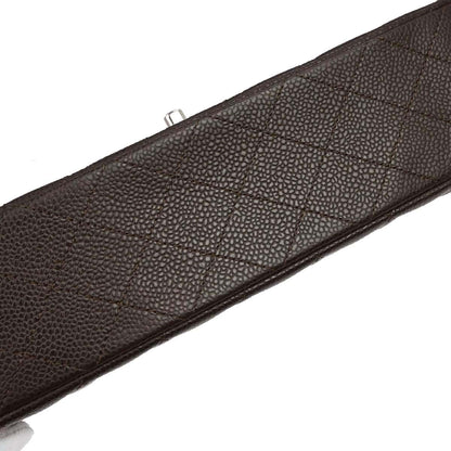 Chanel 2005-2006 Brown Caviar Skin Medium Classic Double Flap Shoulder Bag