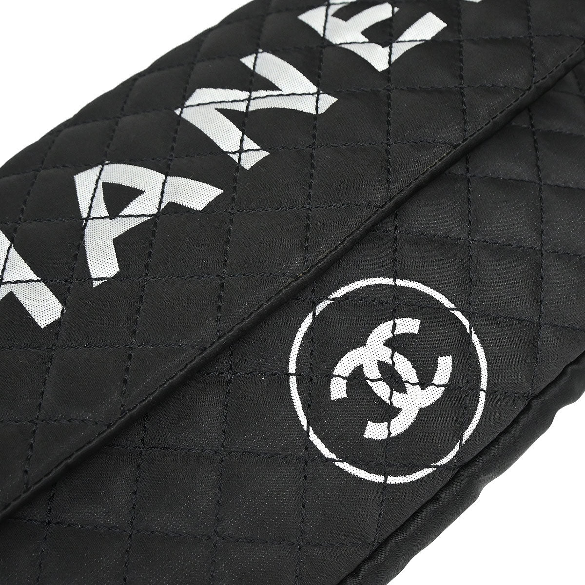 Chanel 2008 Logomania Logo Printed Flap Bag SHW