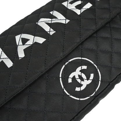 Chanel 2008 Logomania Logo Printed Flap Bag SHW