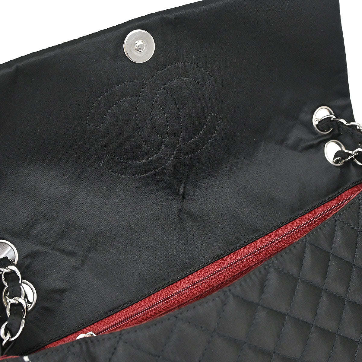Chanel 2008 Logomania Logo Printed Flap Bag SHW