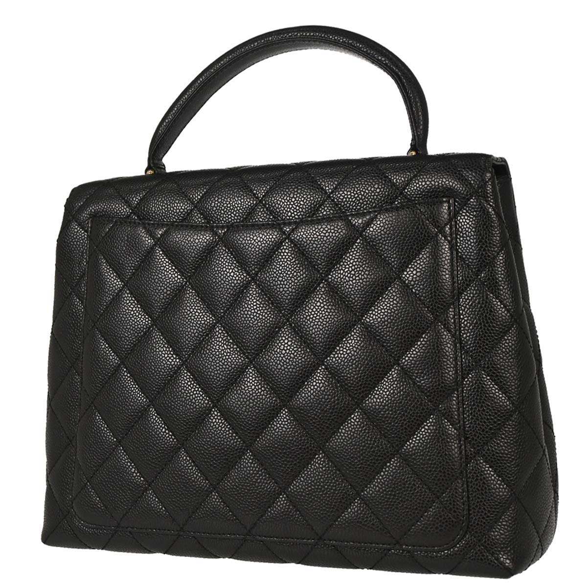Chanel 2005-2006 Black Caviar Skin Kelly Handbag
