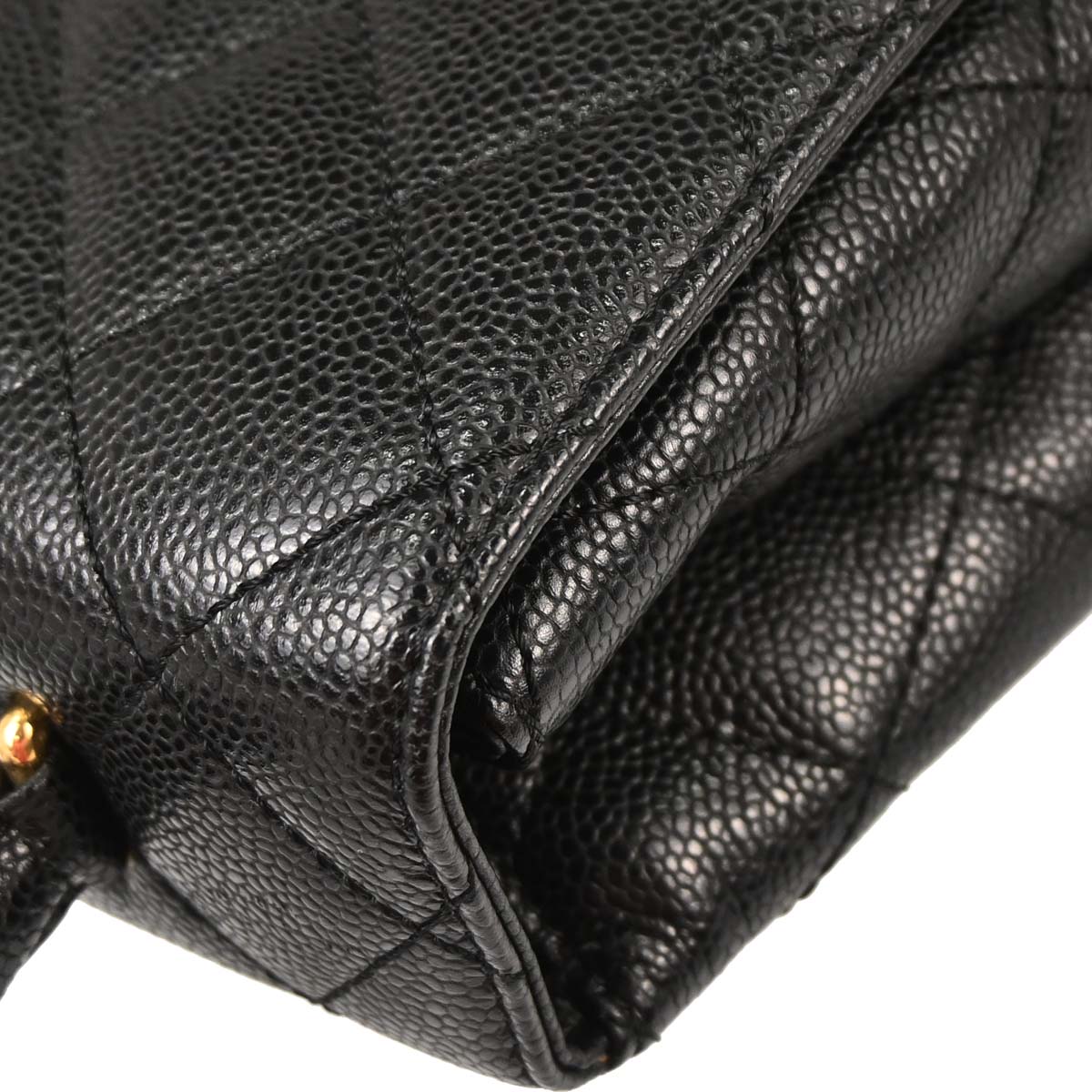Chanel 2005-2006 Black Caviar Skin Kelly Handbag
