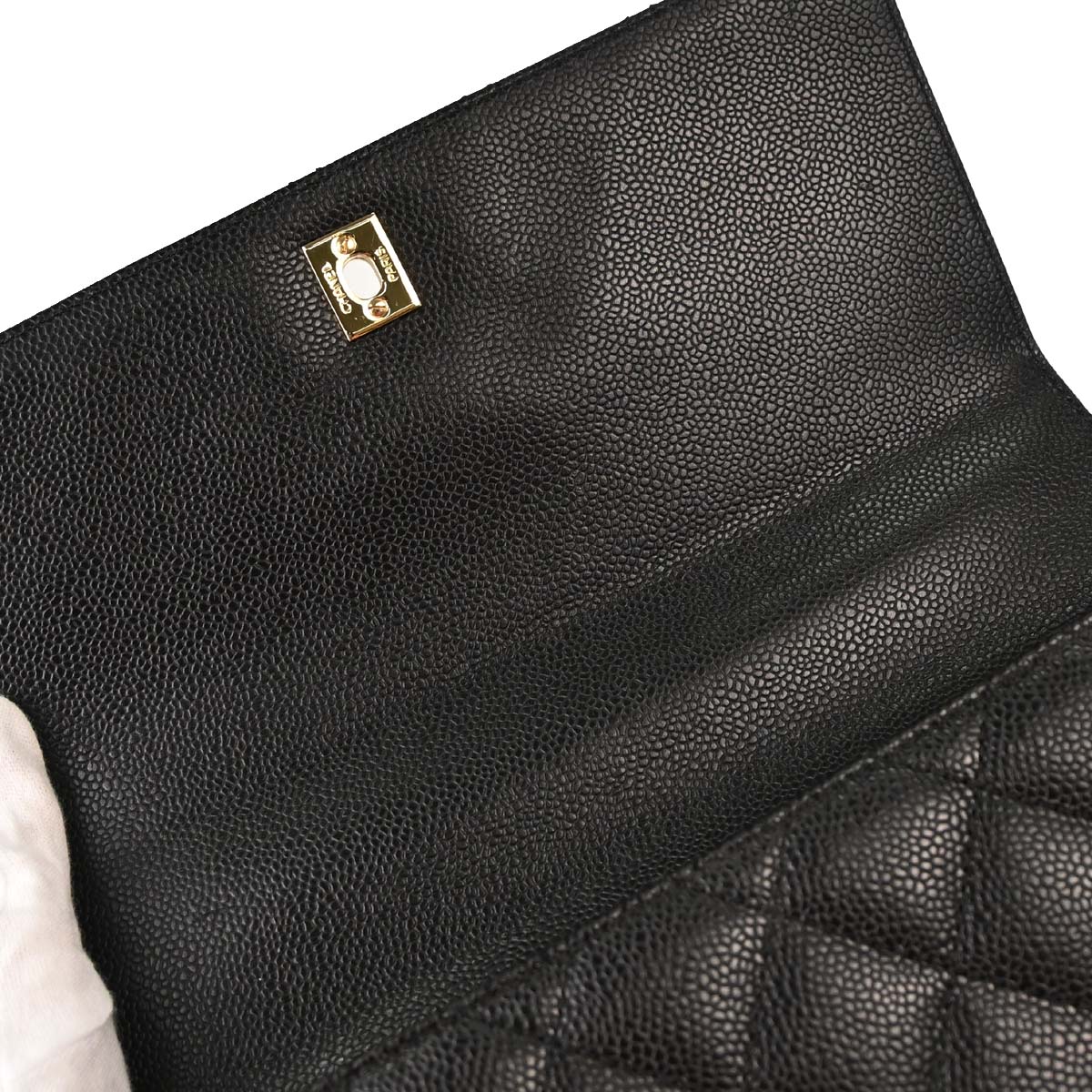 Chanel 2005-2006 Black Caviar Skin Kelly Handbag