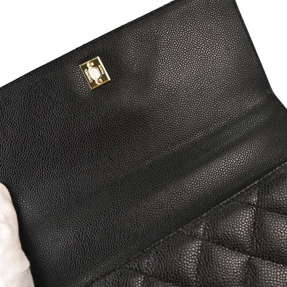 Chanel 2005-2006 Black Caviar Skin Kelly Handbag