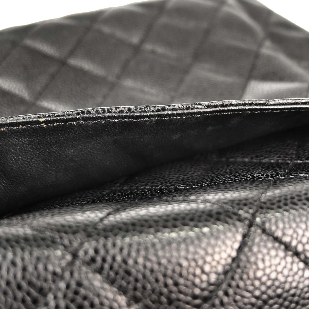 Chanel 2005-2006 Black Caviar Skin Kelly Handbag