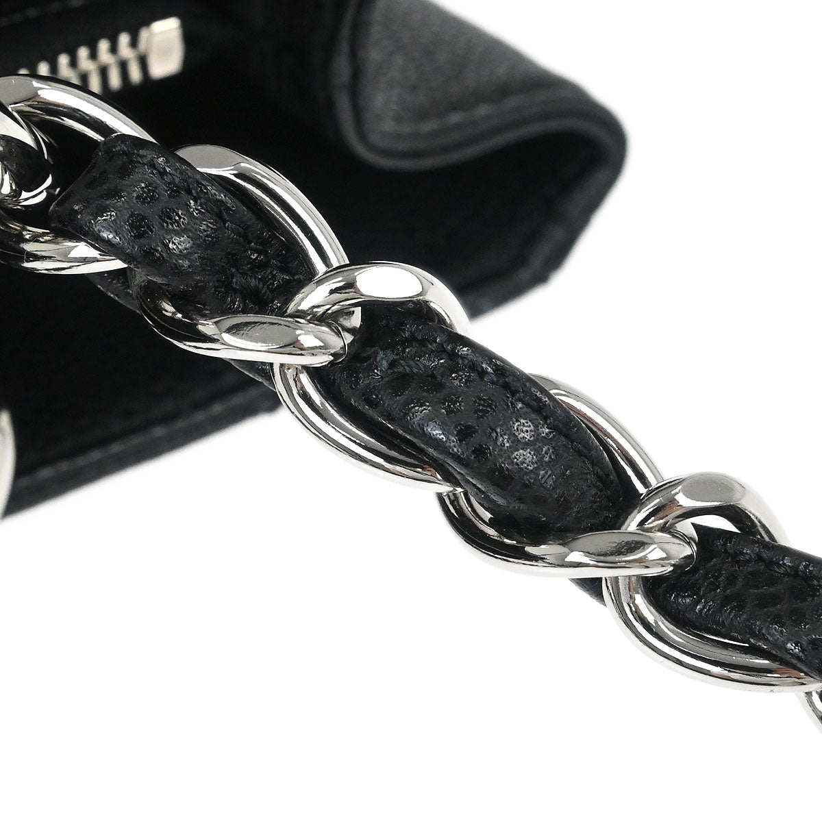 Chanel 2009-2010 Black Caviar Skin Grand Shopping Tote GST Chain Handbag