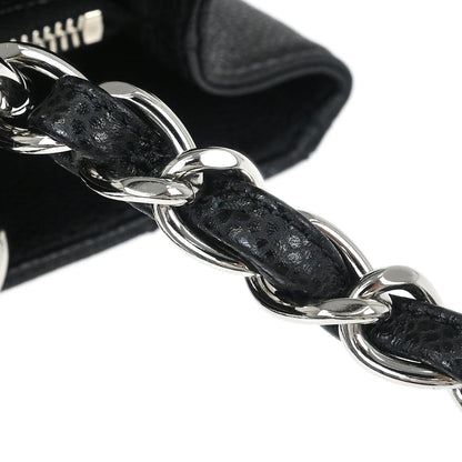 Chanel 2009-2010 Black Caviar Skin Grand Shopping Tote GST Chain Handbag