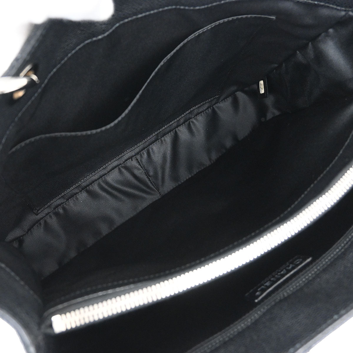Chanel 2009-2010 Black Caviar Skin Grand Shopping Tote GST Chain Handbag