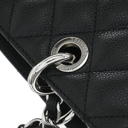 Chanel 2009-2010 Black Caviar Skin Grand Shopping Tote GST Chain Handbag