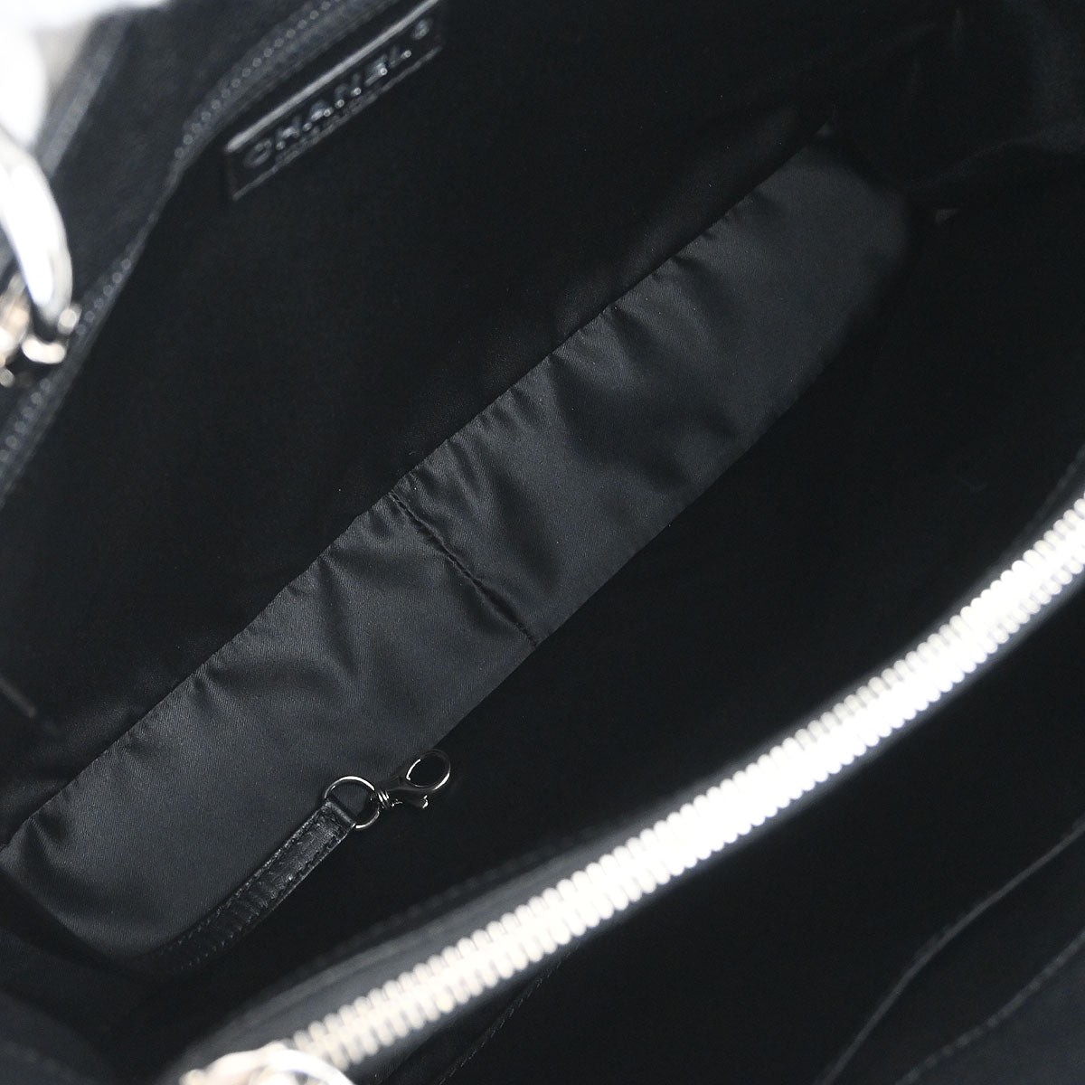 Chanel 2009-2010 Black Caviar Skin Grand Shopping Tote GST Chain Handbag