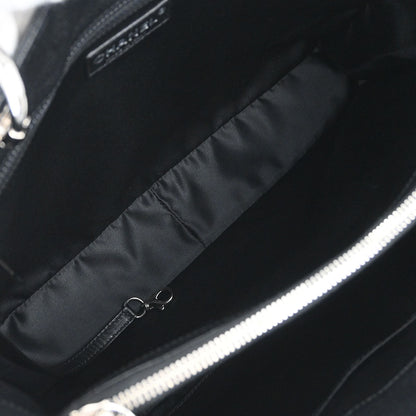 Chanel 2009-2010 Black Caviar Skin Grand Shopping Tote GST Chain Handbag