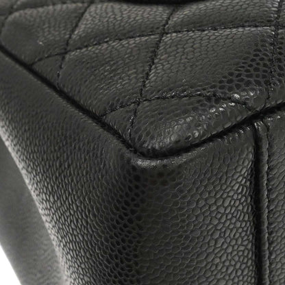 Chanel 2014 Black Caviar Skin Grand Shopping Tote GST Chain Handbag