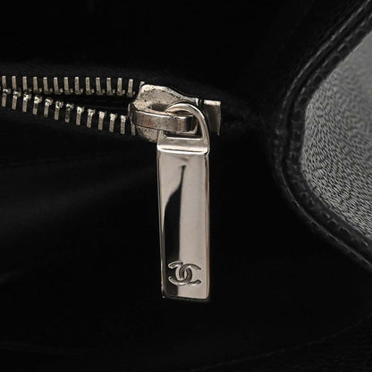 Chanel 2014 Black Caviar Skin Grand Shopping Tote GST Chain Handbag