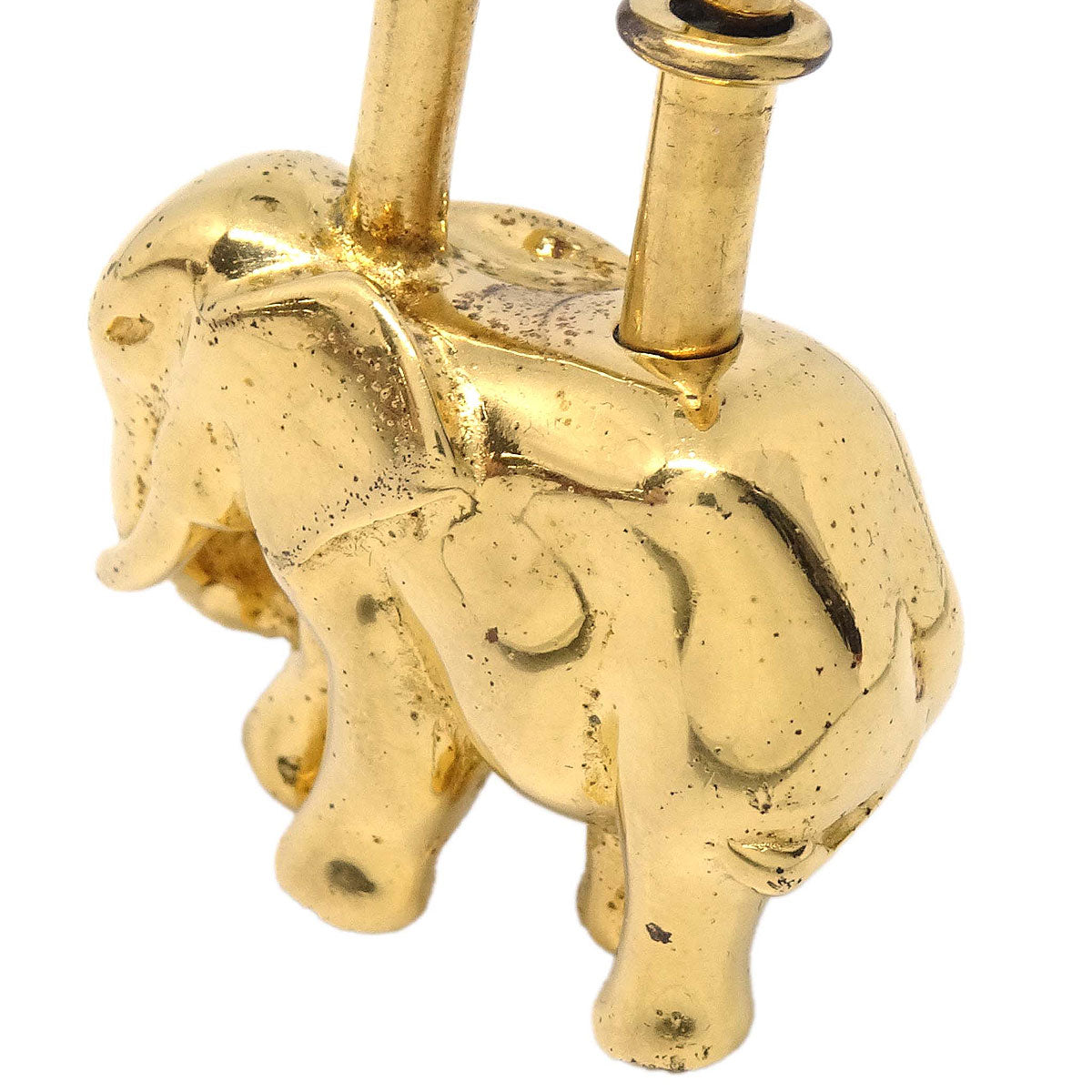 Hermes 1988 Elephant Cadena Gold Small Good