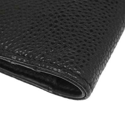 Chanel 2012 Black Caviar Skin Bifold Wallet