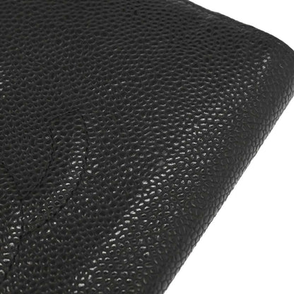 Chanel 2012 Black Caviar Skin Bifold Wallet