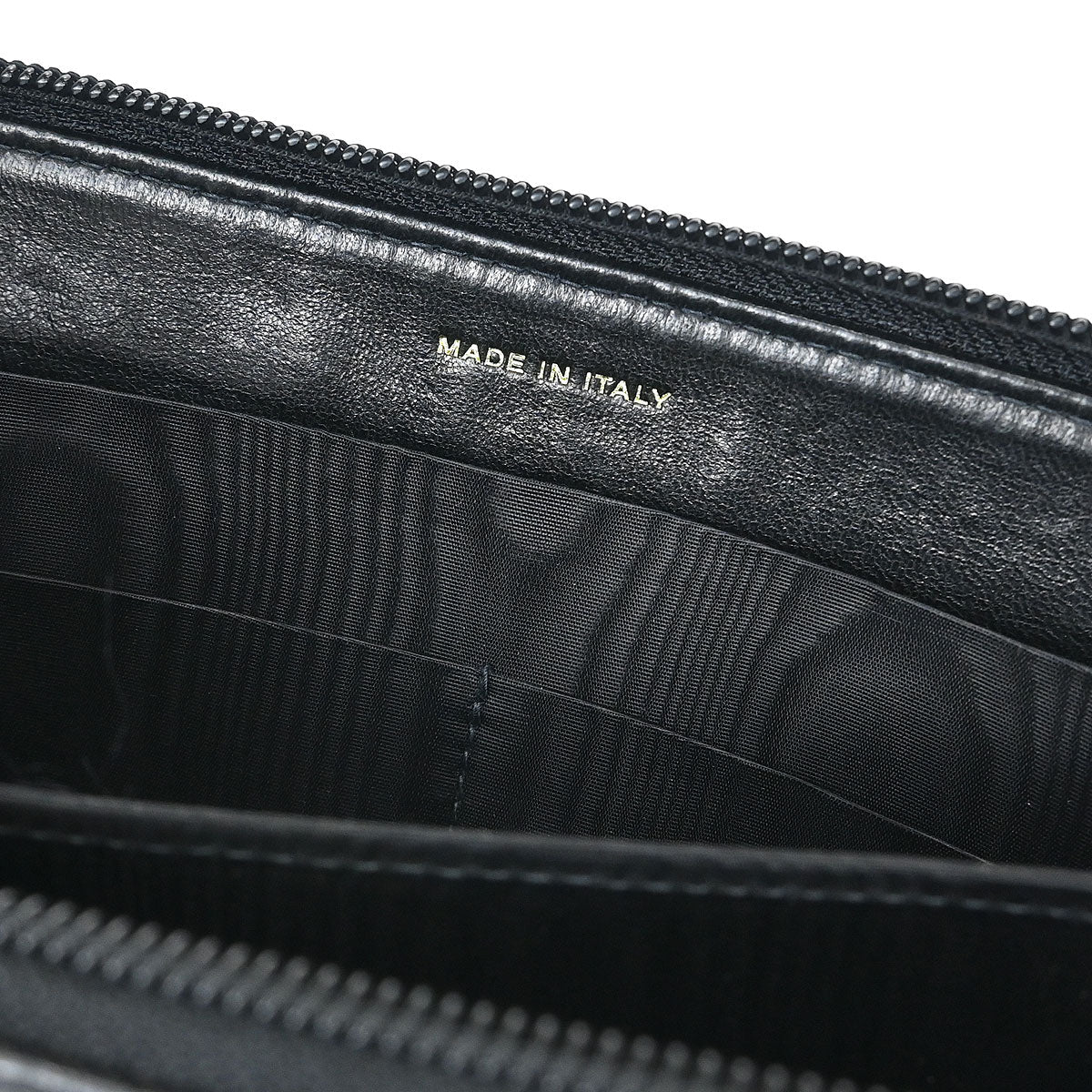 Chanel 2003-2004 Black Caviar Skin Zip Around Wallet