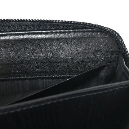 Chanel 2003-2004 Black Caviar Skin Zip Around Wallet