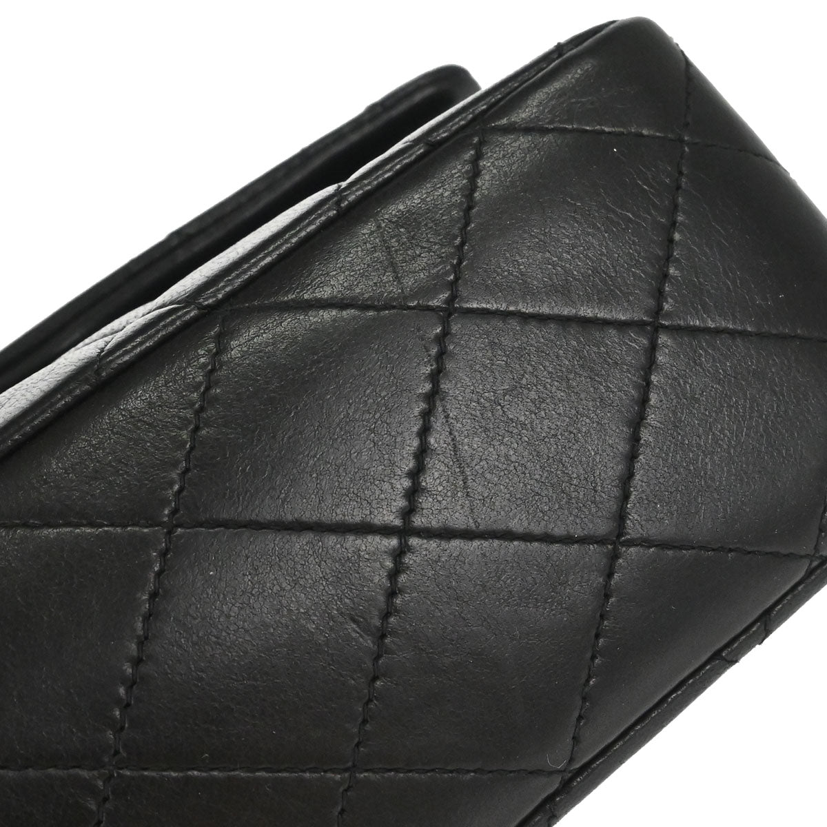 Chanel 1994-1996 Black Lambskin Medium Classic Double Flap Shoulder Bag