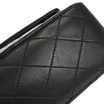 Chanel 1994-1996 Black Lambskin Medium Classic Double Flap Shoulder Bag