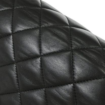 Chanel 1994-1996 Black Lambskin Medium Classic Double Flap Shoulder Bag