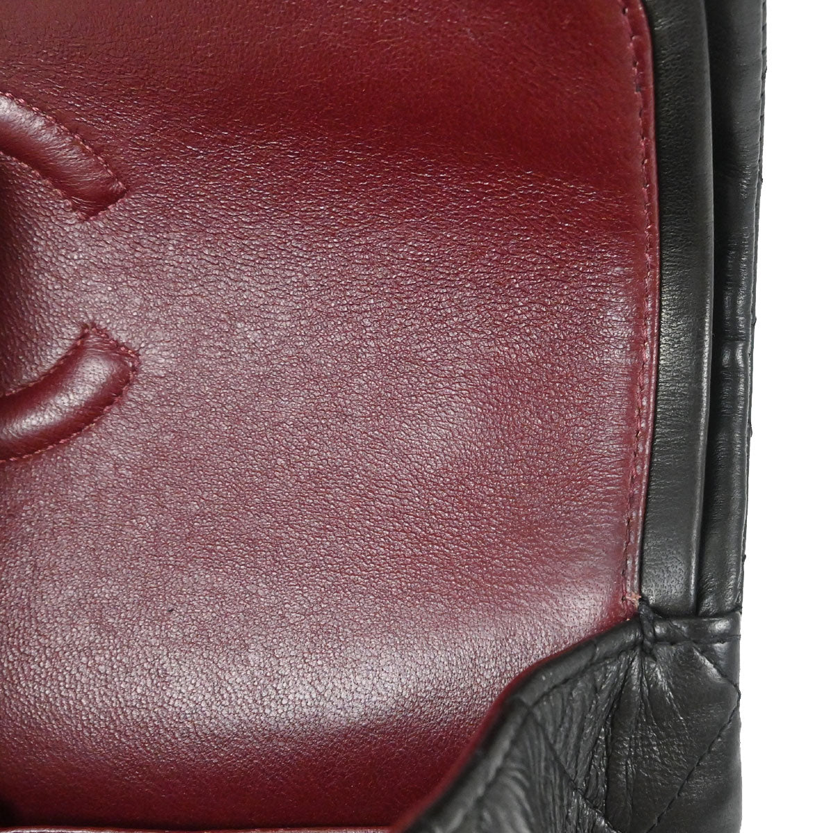 Chanel 1994-1996 Black Lambskin Medium Classic Double Flap Shoulder Bag
