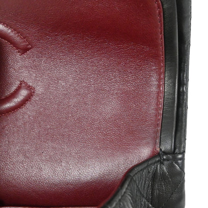 Chanel 1994-1996 Black Lambskin Medium Classic Double Flap Shoulder Bag