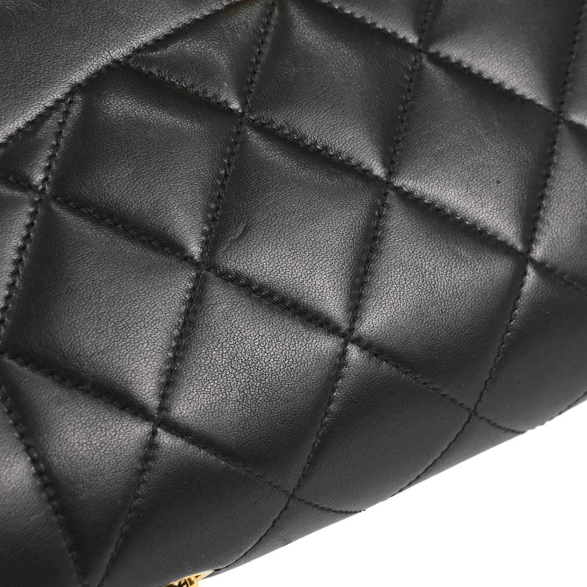 Chanel 1991-1994 Black Lambskin Small Diana Shoulder Bag