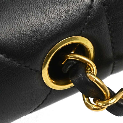 Chanel 1991-1994 Black Lambskin Small Diana Shoulder Bag