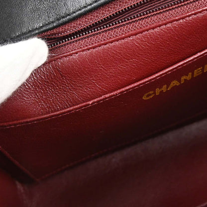 Chanel 1991-1994 Black Lambskin Small Diana Shoulder Bag