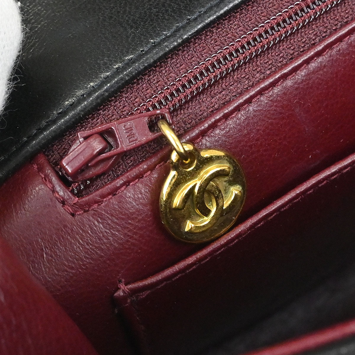 Chanel 1994-1996 Black Lambskin Medium Diana Shoulder Bag