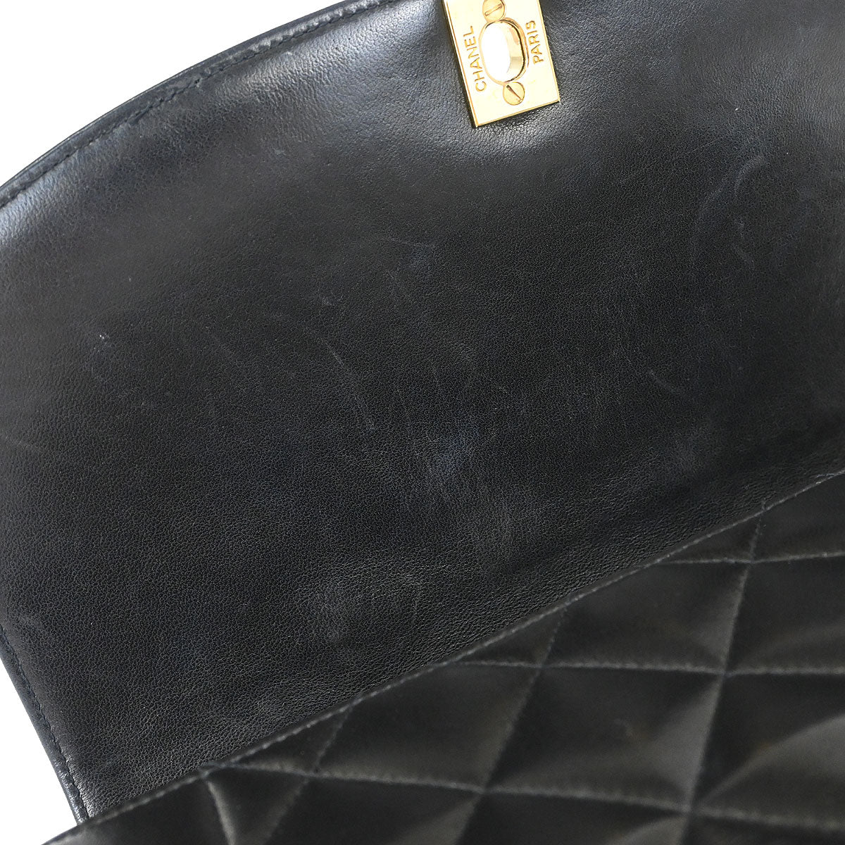 Chanel 1994-1996 Black Lambskin Medium Diana Shoulder Bag