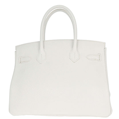 Hermes White Togo Birkin 30 Handbag