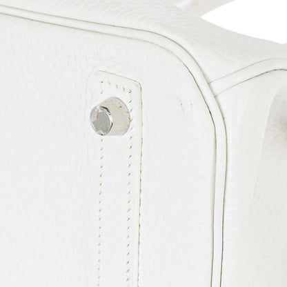 Hermes White Togo Birkin 30 Handbag