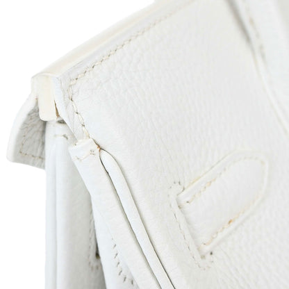 Hermes White Togo Birkin 30 Handbag