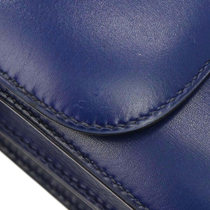 Hermes Blue Saphir Box Calf Constance 18 Shoulder Bag